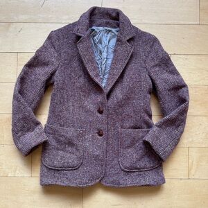 Vintage Fitz Women Tweed Wool‎ Made in USA Union Tag Blazer Jacket, no size tag